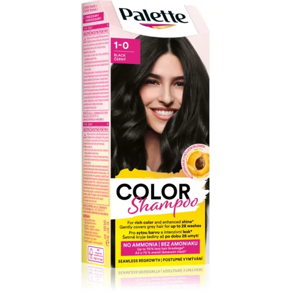 Schwarzkopf Schwarzkopf Palette Color Shampoo šampon za toniranje odtenek 1-0 (113) Black 50 ml