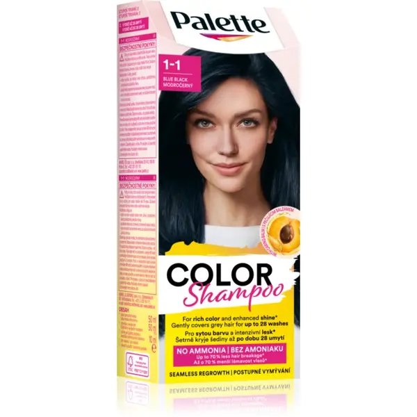 Schwarzkopf Schwarzkopf Palette Color Shampoo šampon za toniranje odtenek 1-1 Blue Black 50 ml