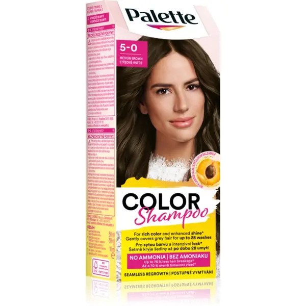Schwarzkopf Schwarzkopf Palette Color Shampoo šampon za toniranje odtenek 5-0 Medium Brown 50 ml