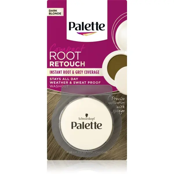 Schwarzkopf Schwarzkopf Palette Compact Root Retouch korektor za narastek in sive lase s pudrastim učinkom odtenek Dark Blonde 3 g