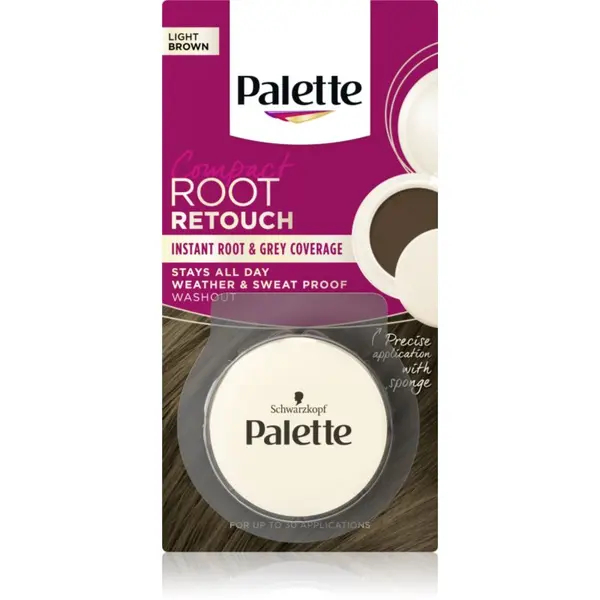 Schwarzkopf Schwarzkopf Palette Compact Root Retouch korektor za narastek in sive lase s pudrastim učinkom odtenek Light Brown 3 g