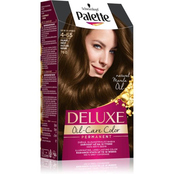 Schwarzkopf Schwarzkopf Palette Deluxe permanentna barva za lase odtenek 4-65 Dazzling Brown 1 kos