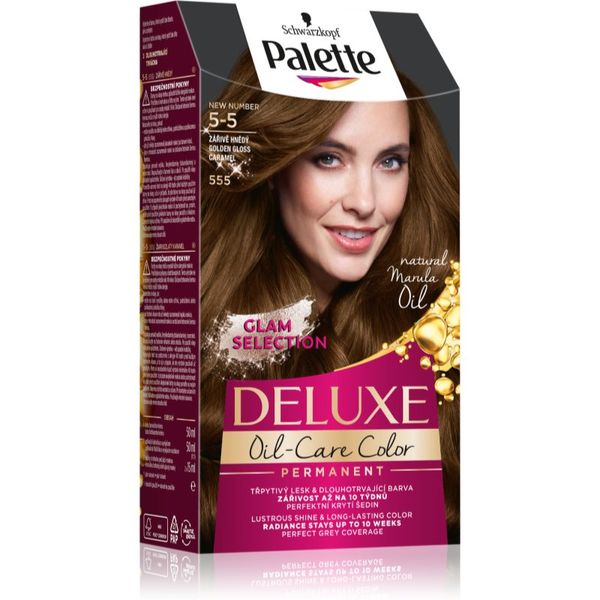 Schwarzkopf Schwarzkopf Palette Deluxe permanentna barva za lase odtenek 5-5 555 Golden Gloss Caramel