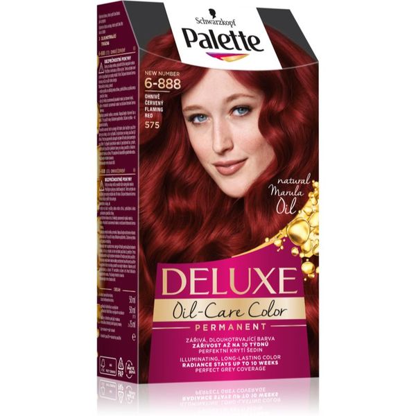 Schwarzkopf Schwarzkopf Palette Deluxe permanentna barva za lase odtenek 6-888 Flaming Red 1 kos