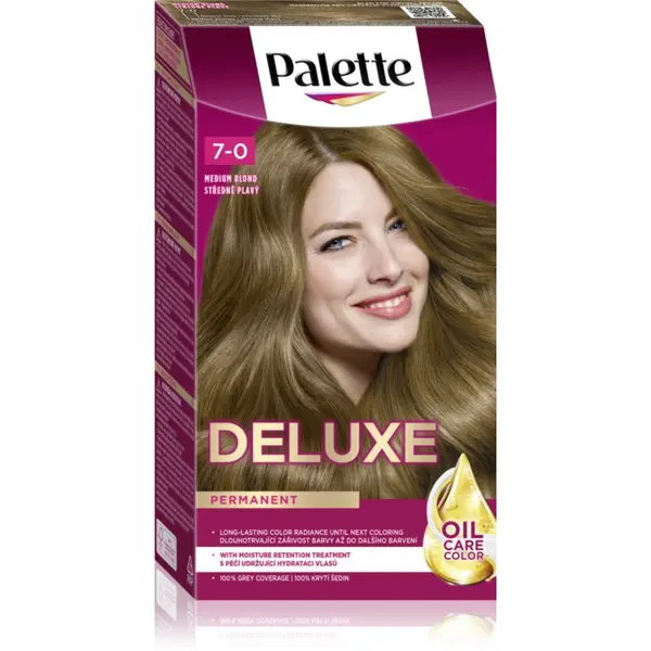 Schwarzkopf Schwarzkopf Palette Deluxe permanentna barva za lase odtenek 7-0 (400) Medium Blonde 1 kos