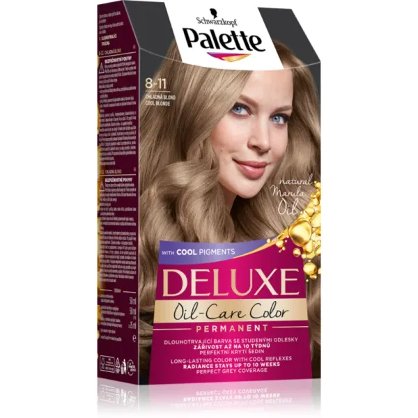 Schwarzkopf Schwarzkopf Palette Deluxe permanentna barva za lase odtenek 8-11 Cool Blonde 1 kos