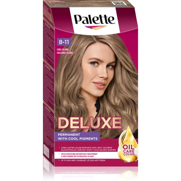 Schwarzkopf Schwarzkopf Palette Deluxe permanentna barva za lase odtenek 8-11 Cool Blonde 1 kos