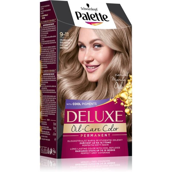 Schwarzkopf Schwarzkopf Palette Deluxe permanentna barva za lase odtenek 9-11 Cool Light Grey Rose 1 kos