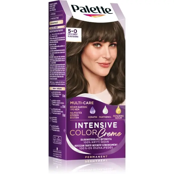 Schwarzkopf Schwarzkopf Palette Intensive Color Creme permanentna barva za lase odtenek 5-0 N4 Light Brown 1 kos