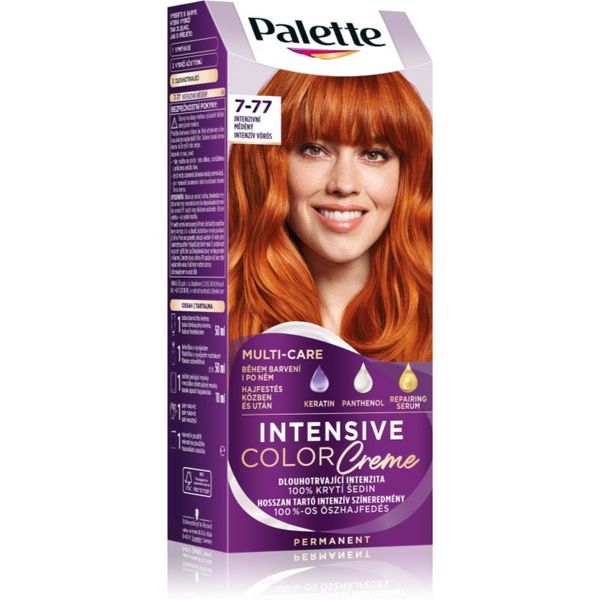 Schwarzkopf Schwarzkopf Palette Intensive Color Creme permanentna barva za lase odtenek 7-77 Intensive Copper 1 kos