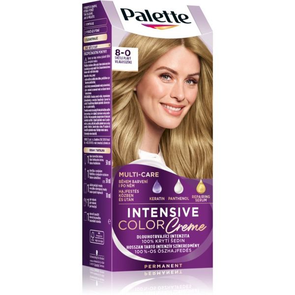 Schwarzkopf Schwarzkopf Palette Intensive Color Creme permanentna barva za lase odtenek 8-0 N7 Light Blonde 1 kos