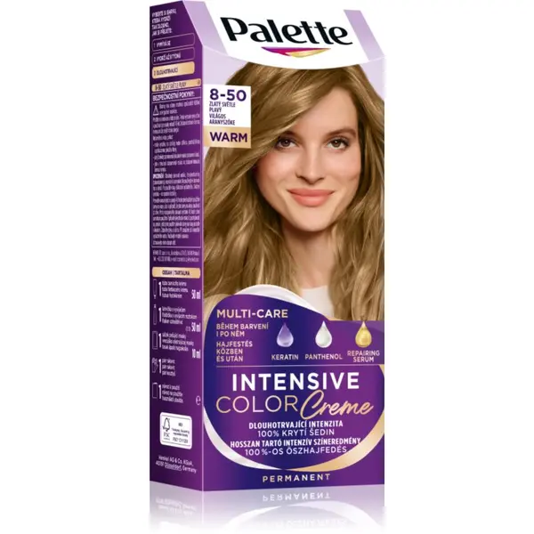 Schwarzkopf Schwarzkopf Palette Intensive Color Creme permanentna barva za lase odtenek 8-50 Light Golden Blonde 1 kos