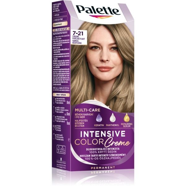 Schwarzkopf Schwarzkopf Palette Intensive Color Creme permanentna barva za lase odtenek Medium Ash Blonde 7-21 1 kos