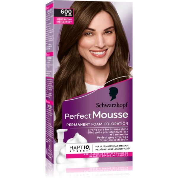 Schwarzkopf Schwarzkopf Perfect Mousse permanentna barva za lase odtenek 600 Light brown 1 kos