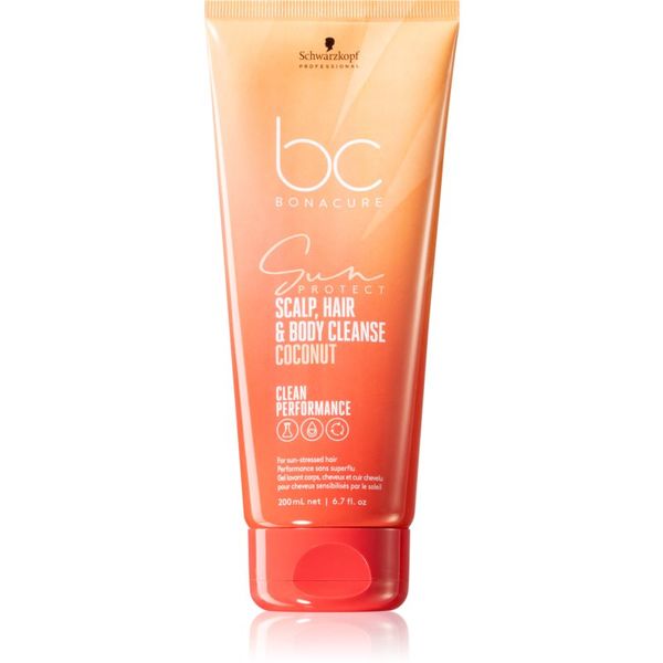 Schwarzkopf Professional Schwarzkopf Professional BC Bonacure Sun Protect Scalp, Hair & Body Cleanse šampon za lase in telo 200 ml