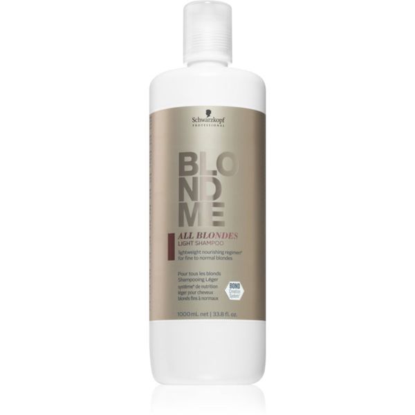Schwarzkopf Professional Schwarzkopf Professional Blondme All Blondes Light hranilni šampon za tanke do normalne lase 1000 ml
