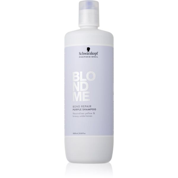 Schwarzkopf Professional Schwarzkopf Professional Blondme Bond Repair Purple Shampoo vijoličen šampon za blond lase 1000 ml