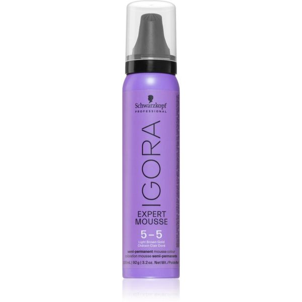 Schwarzkopf Professional Schwarzkopf Professional IGORA Expert Mousse pena za barvanje za lase odtenek 5-5 Light Brown Gold 100 ml