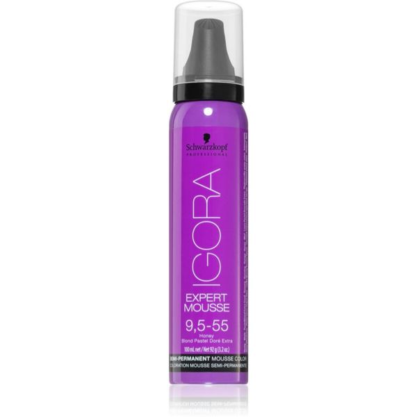 Schwarzkopf Professional Schwarzkopf Professional IGORA Expert Mousse pena za barvanje za lase odtenek 9,5-55 Honey 100 ml