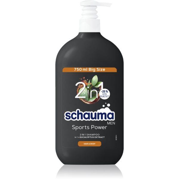 Schwarzkopf Schwarzkopf Schauma MEN gel za prhanje in šampon 2v1 za moške Sports Power 750 ml