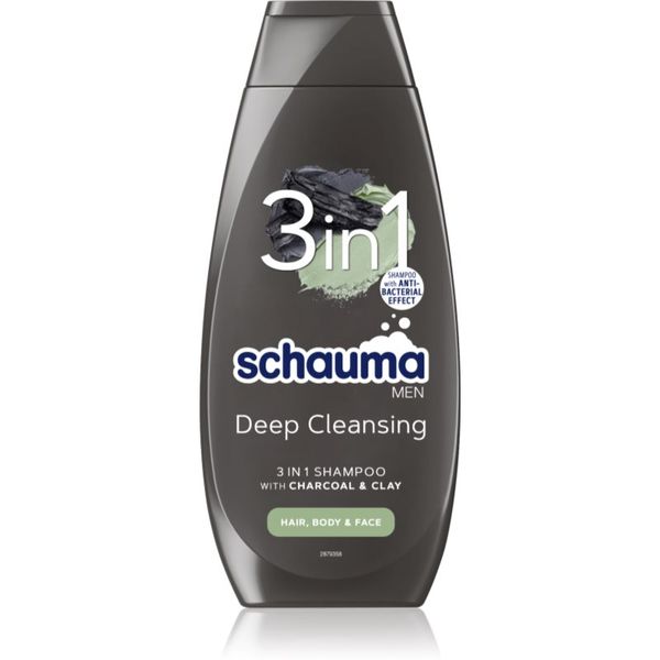 Schwarzkopf Schwarzkopf Schauma MEN šampon z aktivnim ogljem za obraz, telo in lase 400 ml
