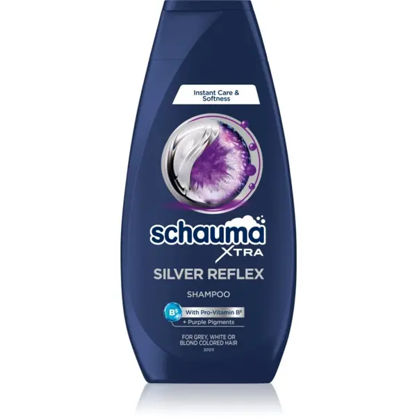 Schwarzkopf Schwarzkopf Schauma Silver Reflex šampon za nevtralizacijo rumenih tonov za posvetljene, melirane hadne blond lase 350 ml