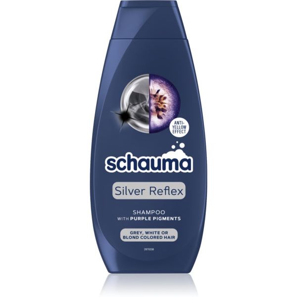 Schwarzkopf Schwarzkopf Schauma Silver Reflex šampon za nevtralizacijo rumenih tonov za posvetljene, melirane hadne blond lase 400 ml