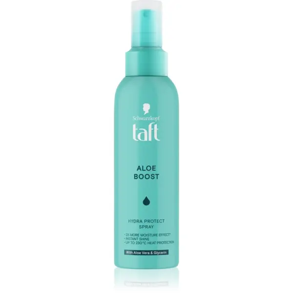Schwarzkopf Schwarzkopf Taft Aloe Boost vlažilno pršilo za lase za toplotno oblikovanje las 150 ml