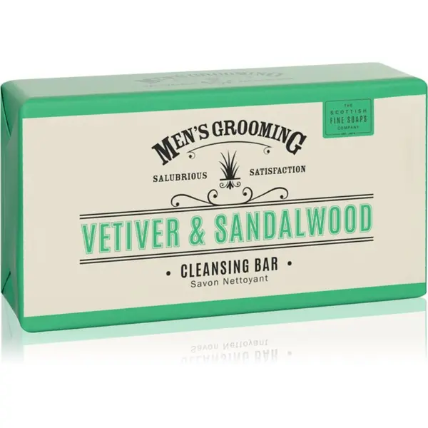 Scottish Fine Soaps Scottish Fine Soaps Men’s Grooming Vetiver & Sandalwood čistilno trdo milo za moške 220 g