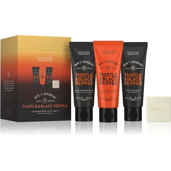 Scottish Fine Soaps Scottish Fine Soaps Thistle & Black Pepper darilni set za moške