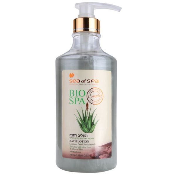 Sea of Spa Sea of Spa Bio Spa Aloe Vera & Mineral Mud krema za prhanje in kopanje z minerali Mrtvega morja aloe vera 780 ml