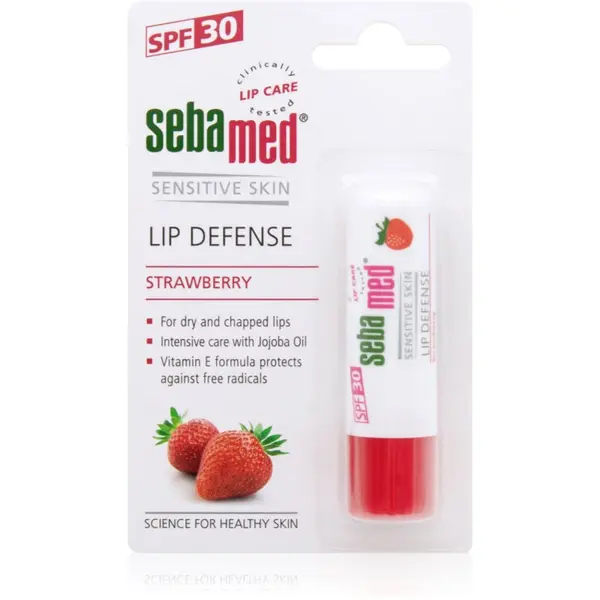Sebamed Sebamed Sensitive Skin Lip Defense zaščitni balzam za ustnice SPF 30 Strawberry 4.7 g