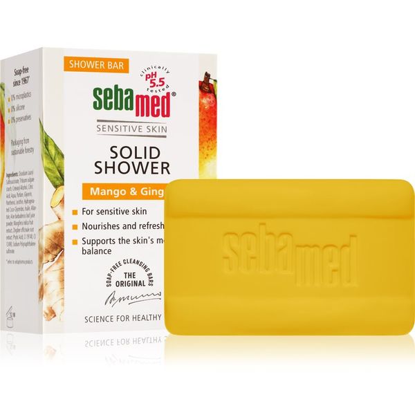 Sebamed Sebamed Sensitive Skin Solid Shower syndet za prehrano in hidracijo dišave Mango & Ginger 100 g