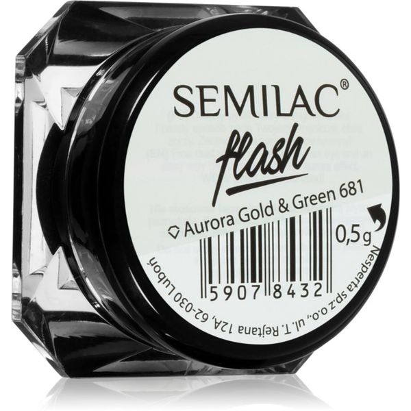 Semilac Semilac Flash bleščeči prah za nohte odtenek Aurora Gold & Green 681 0,2 g
