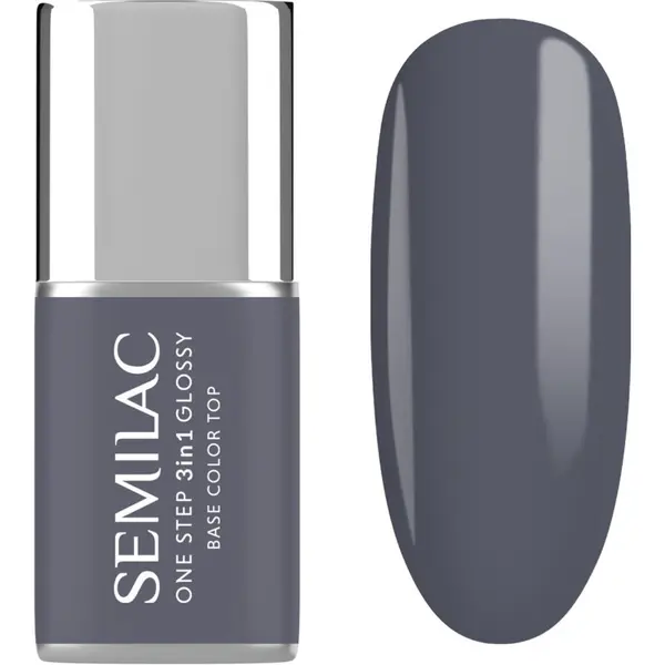 Semilac Semilac One Step 3in1 Glossy gel lak za nohte odtenek 185 Stone Grey 7 ml