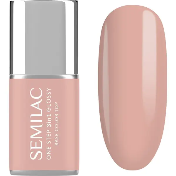 Semilac Semilac One Step 3in1 Glossy gel lak za nohte odtenek 450 Light Peach 7 ml