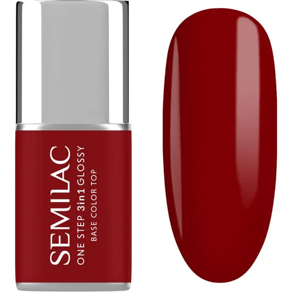 Semilac Semilac One Step 3in1 Glossy gel lak za nohte odtenek 575 Dark Red 7 ml