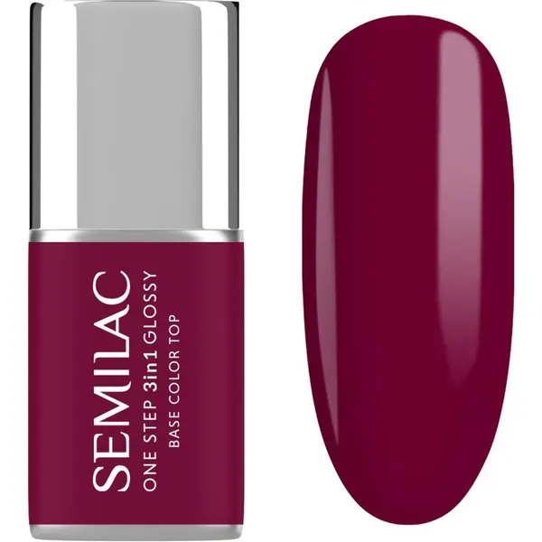 Semilac Semilac One Step 3in1 Glossy gel lak za nohte odtenek 775 Plum Wine 7 ml