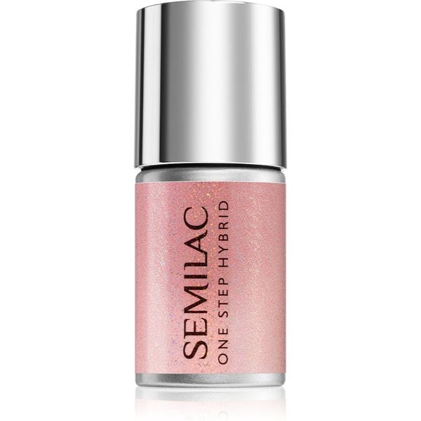 Semilac Semilac One Step Hybrid 3in1 gel lak za nohte odtenek S258 Naked Glitter Peach 7 ml