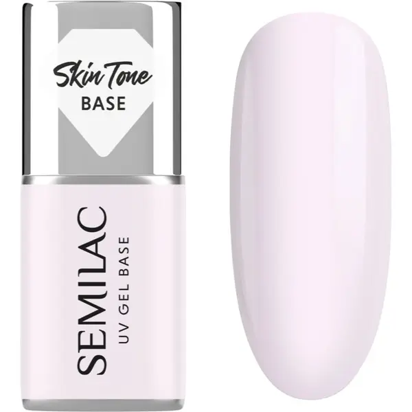Semilac Semilac UV Gel Base Skin Tone Base podlak za gel nohte odtenek Milky Pink 7 ml