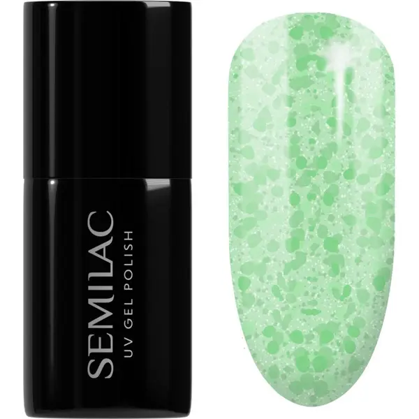 Semilac Semilac UV Hybrid Crushed_ICE gel lak za nohte z uporabo UV/LED lučke odtenek 494 Frozen Pistachios 7 ml