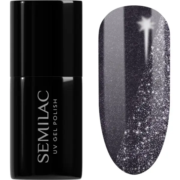 Semilac Semilac UV Hybrid Day and Night gel lak za nohte z uporabo UV/LED lučke odtenek 399 Dark & Spark 7 ml