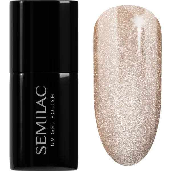 Semilac Semilac UV Hybrid Gloss GALA gel lak za nohte z uporabo UV/LED lučke odtenek 661 Linen Gloss 7 ml