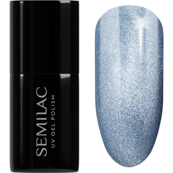 Semilac Semilac UV Hybrid Gloss GALA gel lak za nohte z uporabo UV/LED lučke odtenek 665 Blueberry Gloss 7 ml