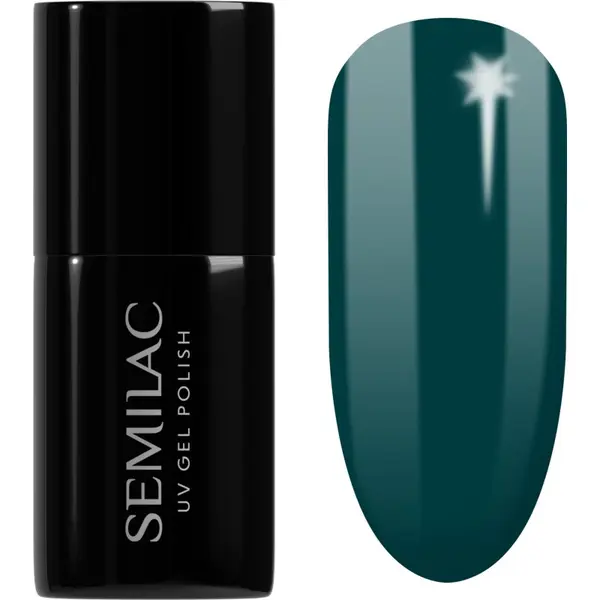 Semilac Semilac UV Hybrid Winter Collection gel lak za nohte z uporabo UV/LED lučke odtenek 606 Cool Green 7 ml
