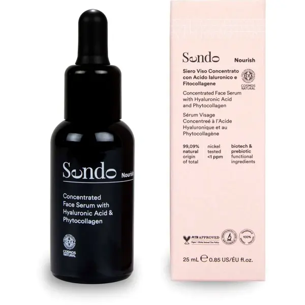 Sendo Sendo Nourish Concentrated Face Serum with Hyaluronic Acid & Phytocollagen koncentrat s hialuronsko kislino in fitokolagenom 25 ml