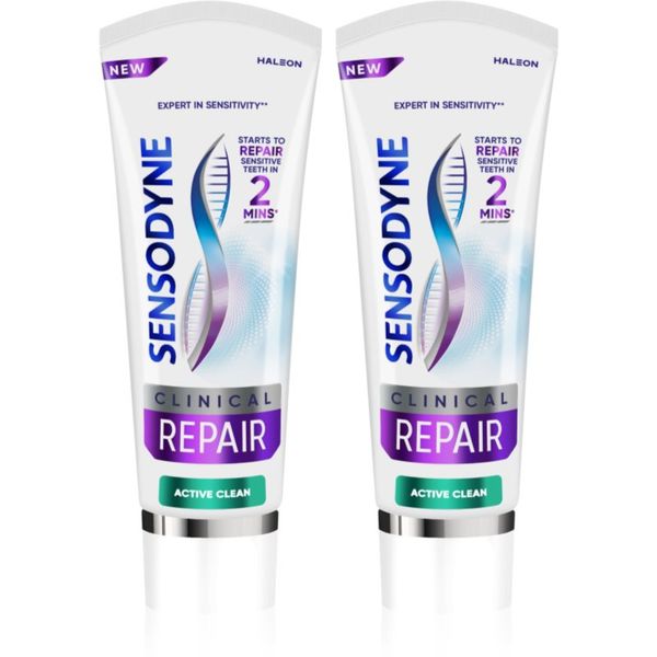 Sensodyne Sensodyne Clinical Repair Active Clean zobna pasta 2x75 ml