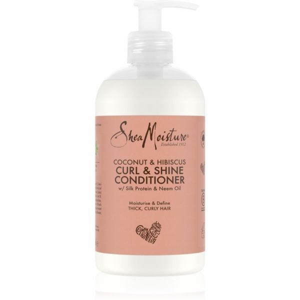 Shea Moisture Shea Moisture Coconut & Hibiscus Curl & Shine balzam za valovite in kodraste lase 384 ml