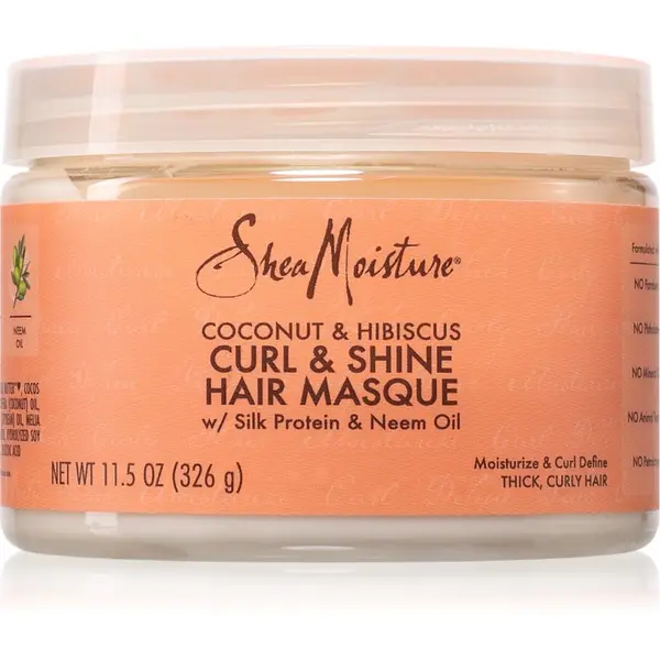 Shea Moisture Shea Moisture Coconut & Hibiscus Curl & Shine intenzivno negovalna maska za kodraste lase 326 g
