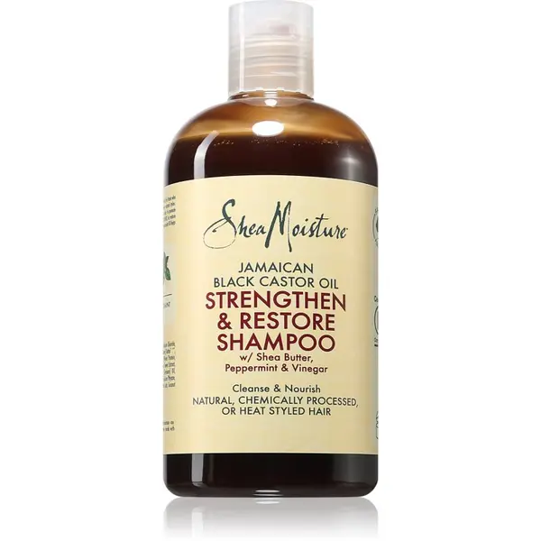Shea Moisture Shea Moisture Jamaican Black Castor Oil Strengthen & Restore čistilni šampon za poškodovane in barvane lase 384 ml